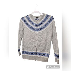 Talbots grey button up M/P